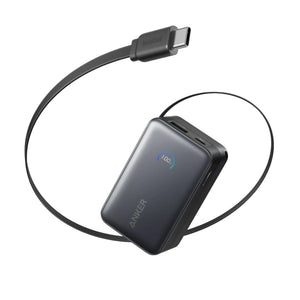 Anker Nano Power Bank 10K 45W with Retractable USB-C Cable | Fast Charging Portable Charger