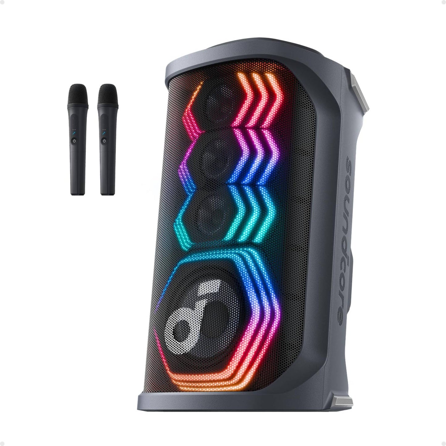 Soundcore Rave 3S AI Party Speaker | 200W Bluetooth Speaker with 2 Wireless Mics
