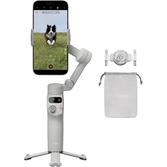 DJI Osmo Mobile 7 is a portable 3-axis gimbal stabilizer for iPhone and Android