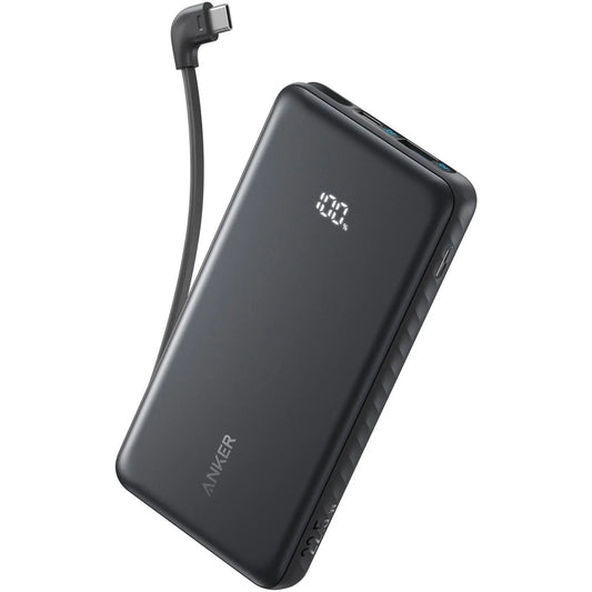 Anker Zolo Power Bank 10000mAh 22.5W Built-In USB-C Cable Black