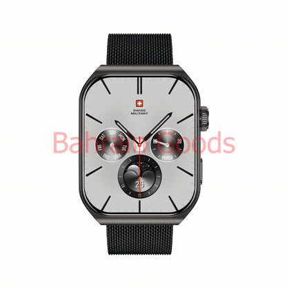 Swiss Military Smart Watch Alps 3 | Silver Stainless Steel and | Gun Metal Steel Strap Bahrain Goods