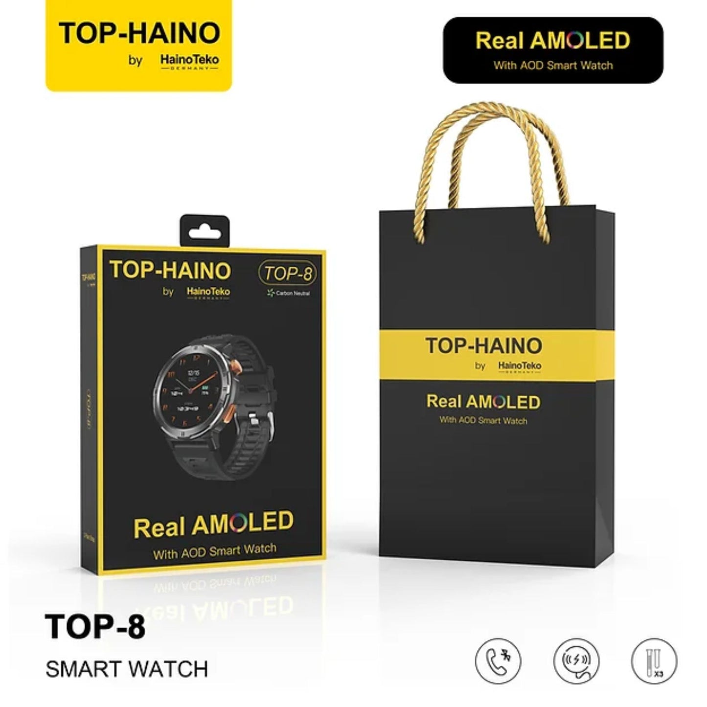 Haino Teko Real AMOLED With AOD Smart watch TOP-8