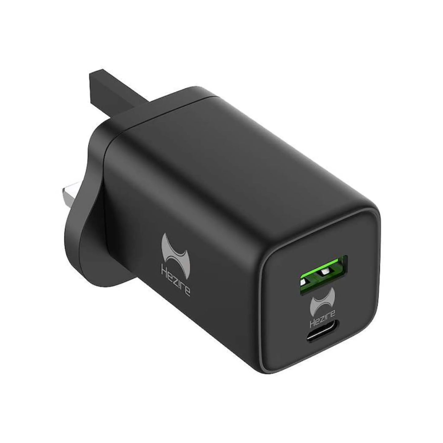 Hezire H-Adapt Rapid PD65W GaN Travel Charger | Dual USB-C PD & USB-A QC3.0 Fast Charger | HEZ-TC-PD65W