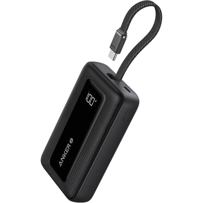 Anker Zolo Power Bank (10K, 30W) with a 5.4-inch (13.7 cm) built-in USB-C cable
