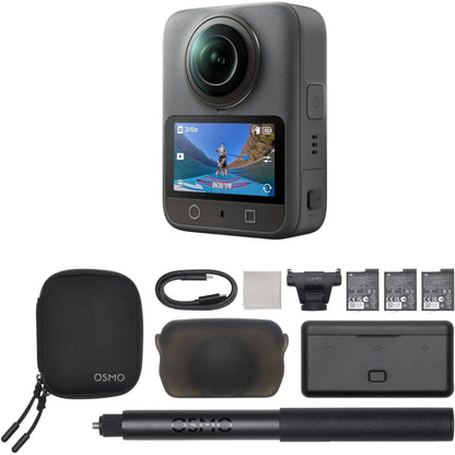 DJI Osmo 360 Camera Adventure Combo – 8K Waterproof 360° Action Camera with 3 Batteries