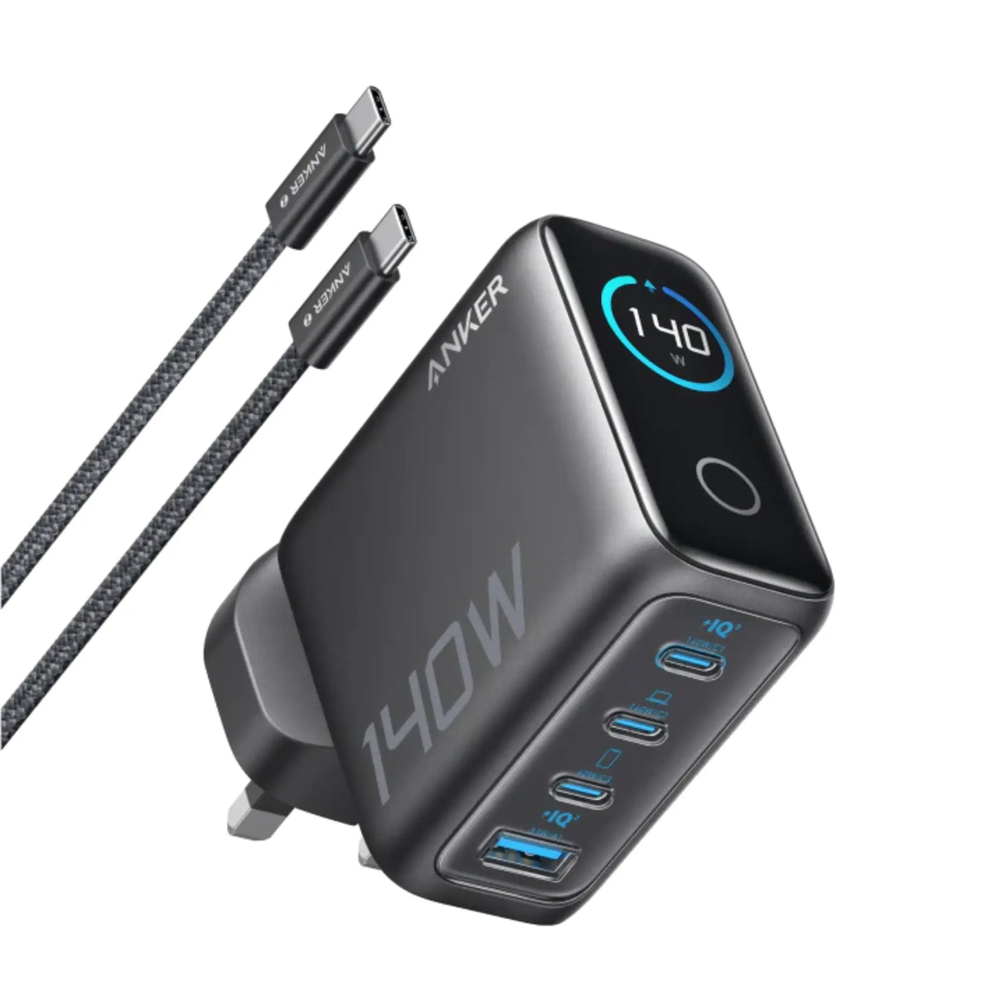 Anker 140W 4-Port PD 3.1 Laptop Charger | Fast GaN Power