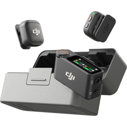 DJI Mic 3 Wireless Microphone (2 TX + 1 RX) with Charging Case – 28H Battery for iPhone, Android & Camera