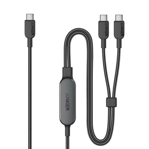 Anker 140W 2-in-1 USB-C to USB-C Charging Cable | Dual Device Fast Charge