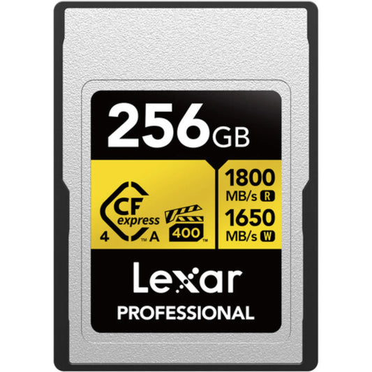 Lexar 256GB CFexpress 4.0 Type A GOLD Memory Card – 1800MB/s 8K Video