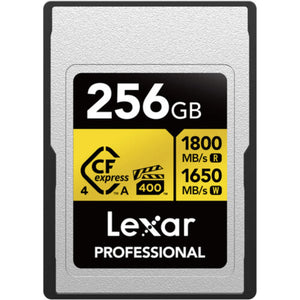 Lexar 256GB CFexpress 4.0 Type A GOLD Memory Card – 1800MB/s 8K Video