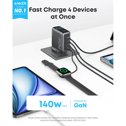 Anker 140W 4-Port PD 3.1 Laptop Charger | Fast GaN Power