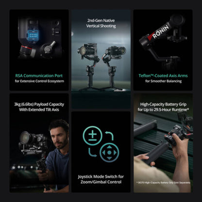 DJI RS 4 Gimbal Stabilizer Combo for Mirrorless Cameras | 6.6lb Payload