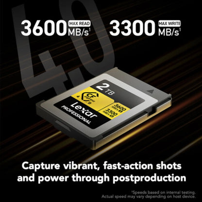 Lexar 2TB Professional GOLD CFexpress 4.0 Type B Card – 3600MB/s 8K Video