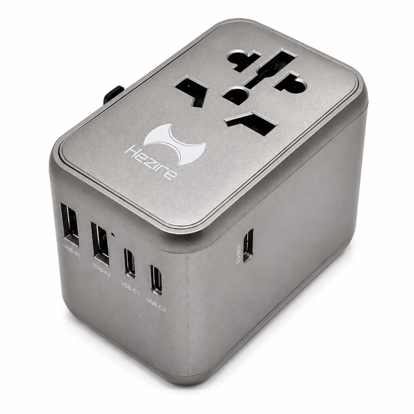 Hezire H-Adapt World PD65W GaN International Travel Adapter & Charger | Universal Travel Adapter | HEZ-TC-PD65W-INTL
