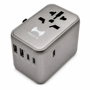 Hezire H-Adapt World PD65W GaN International Travel Adapter & Charger | Universal Travel Adapter | HEZ-TC-PD65W-INTL