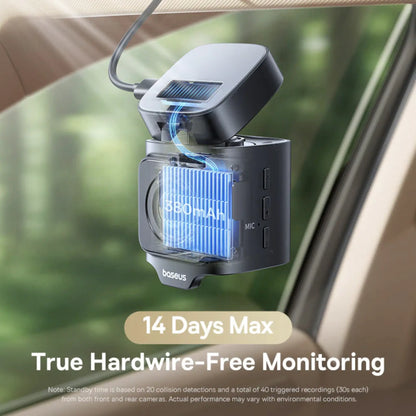 Baseus PrimeTrip VD1 Pro 4K Dash Cam – Solar Powered, STARVIS Night Vision, WiFi 6