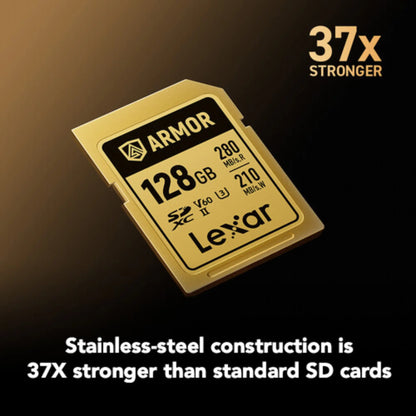 Lexar 128GB ARMOR GOLD UHS-II SDXC Memory Card V60 280MB/s
