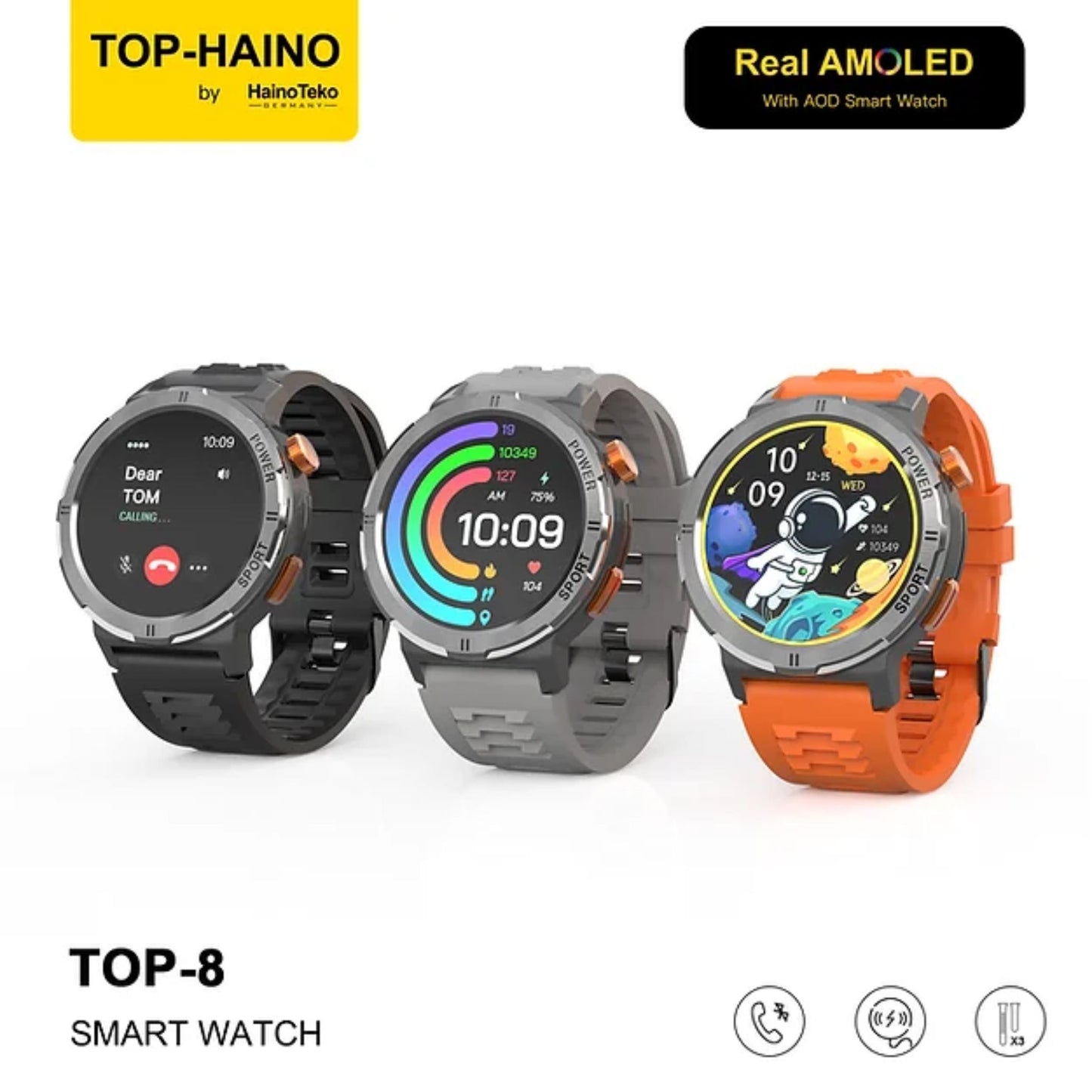 Haino Teko Real AMOLED With AOD Smart watch TOP-8