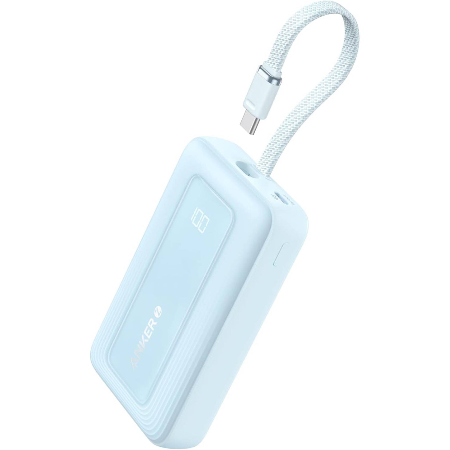 Anker Zolo Power Bank (10K, 30W) with a 5.4-inch (13.7 cm) built-in USB-C cable
