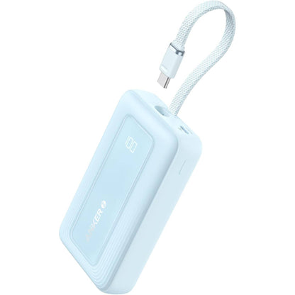 Anker Zolo Power Bank (10K, 30W) with a 5.4-inch (13.7 cm) built-in USB-C cable