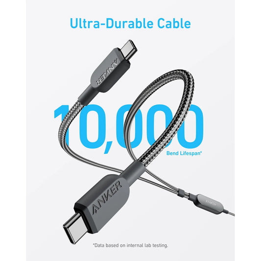 Anker 140W 2-in-1 USB-C to USB-C Charging Cable | Dual Device Fast Charge