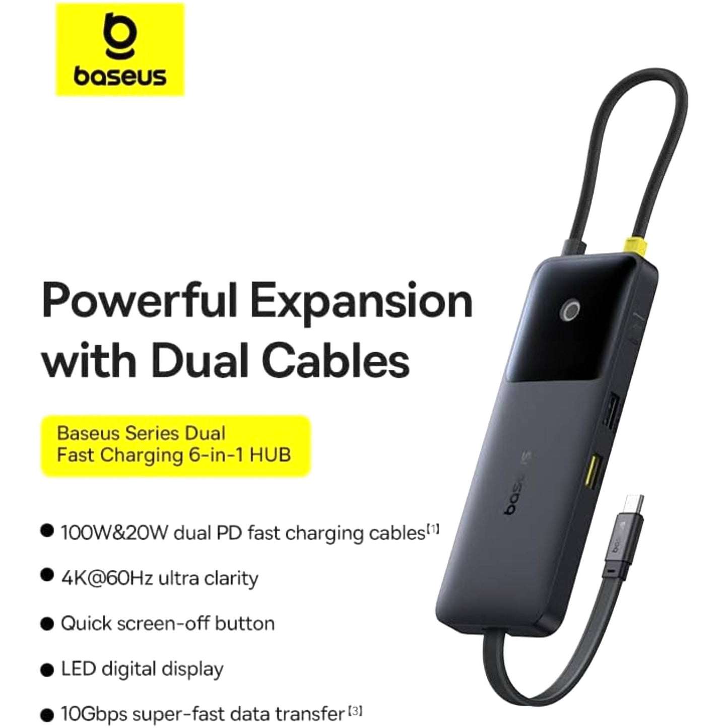 Baseus Dual Fast Charging 6-in-1 HUB