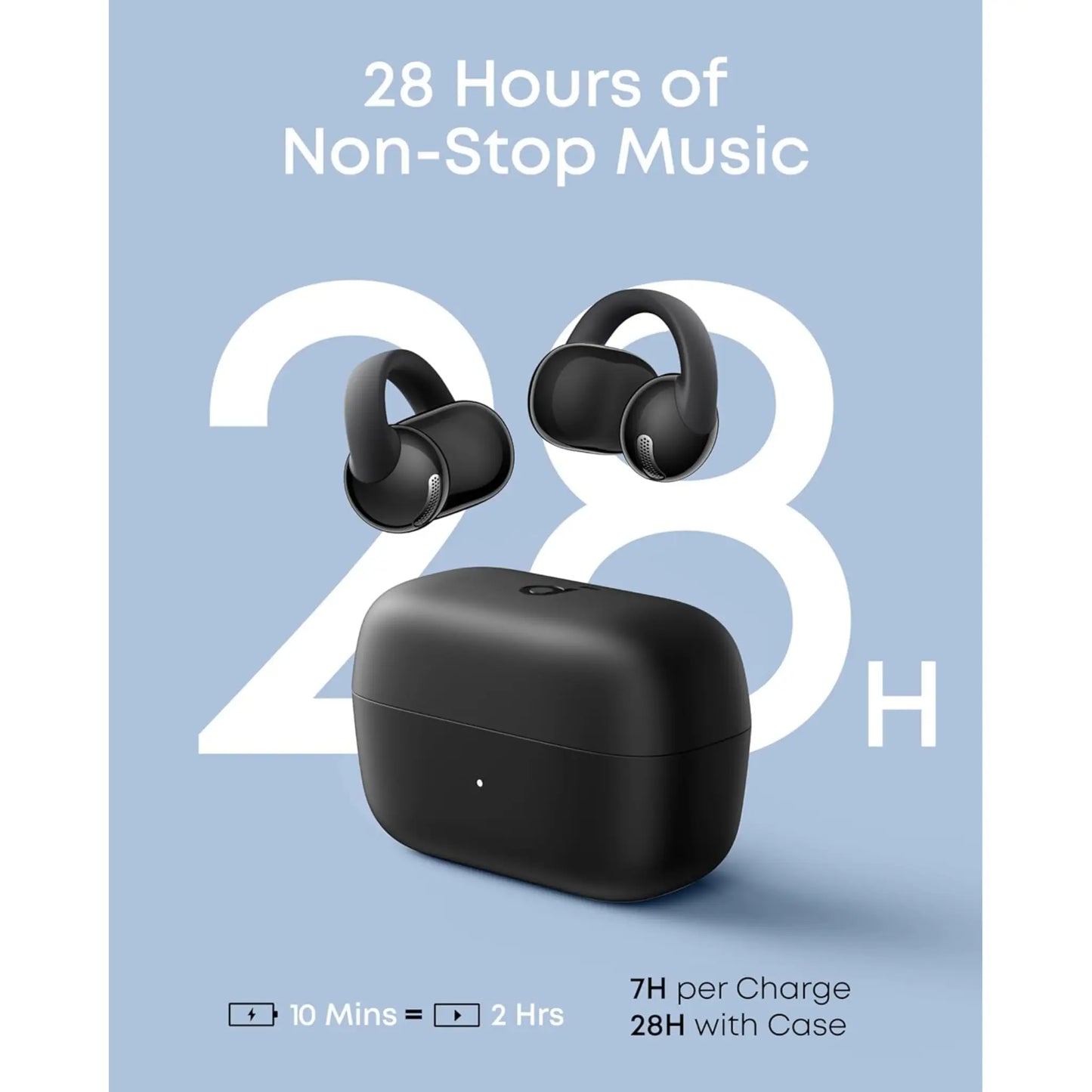 soundcore C50i Open-Ear Clip-On Earbuds with AI Calls