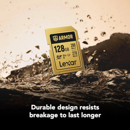 Lexar 128GB ARMOR GOLD UHS-II SDXC Memory Card V60 280MB/s