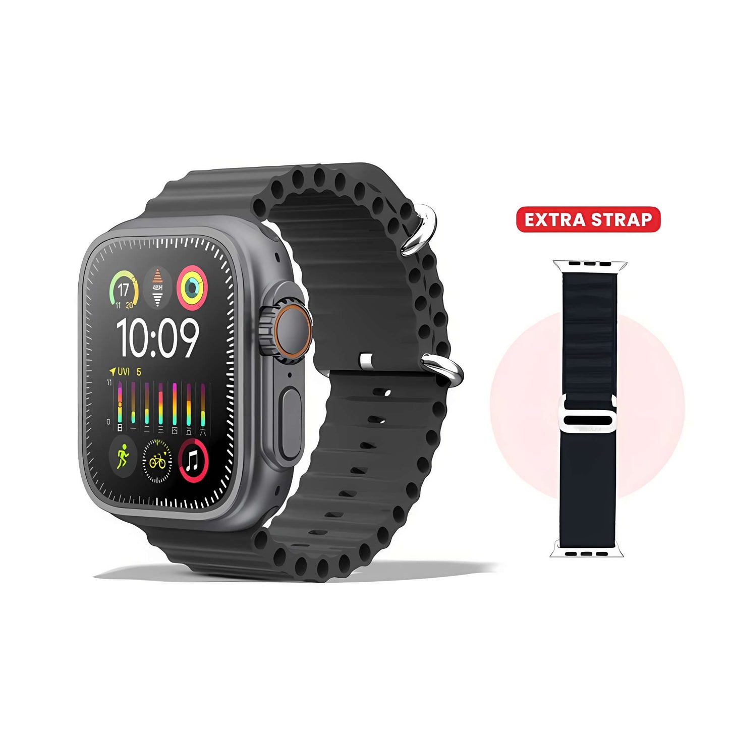 TELUX EVO 9 Smart Calling Watch with 2.02” FHD Display & Extra Strap