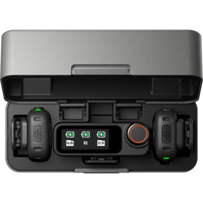 DJI Mic 3 Wireless Microphone (2 TX + 1 RX) with Charging Case – 28H Battery for iPhone, Android & Camera