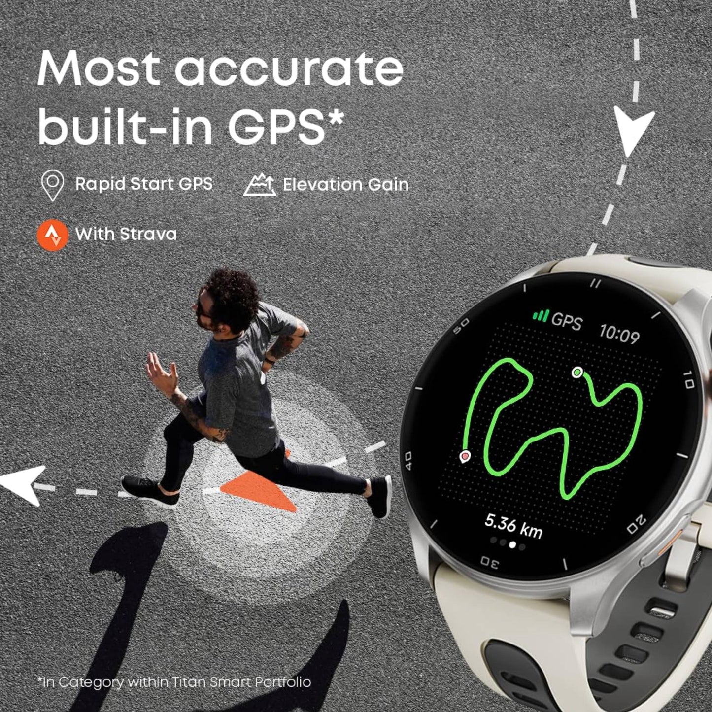 Titan Celestor Smartwatch | 1.43″ AMOLED, Dual-Band GPS