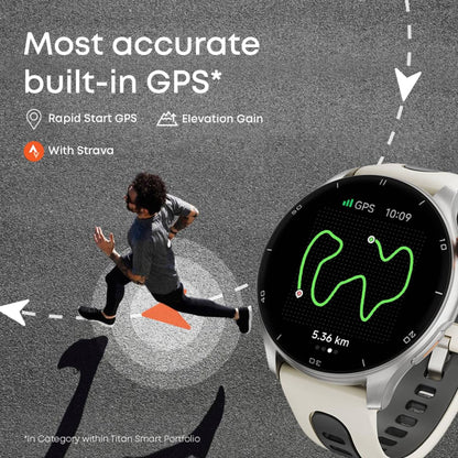 Titan Celestor Smartwatch | 1.43″ AMOLED, Dual-Band GPS