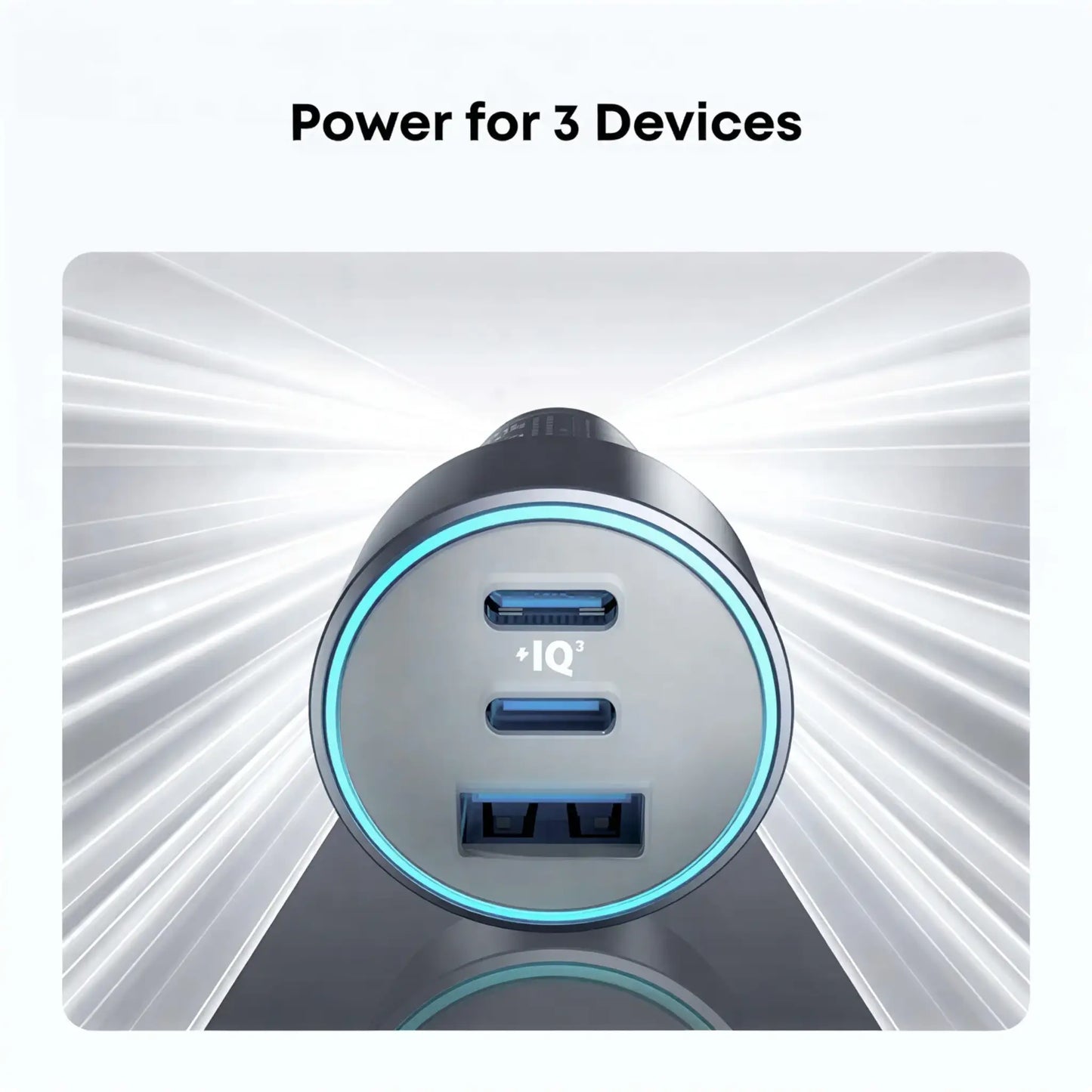 Anker 335 Car Charger 67W 3-Port USB-C & USB-A Fast Charger
