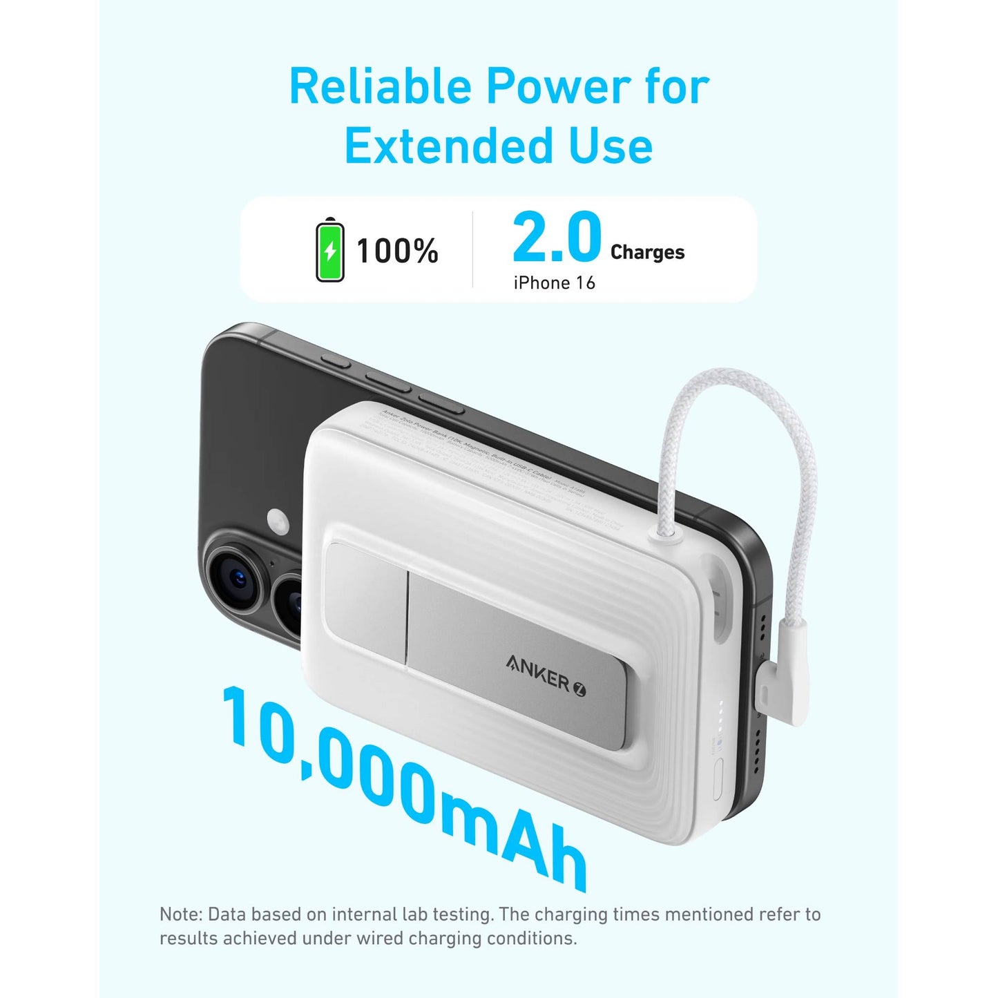 Anker Zolo Magnetic Power Bank, 10,000mAh Wireless Portable Charger with 30W Max Fast Charging,