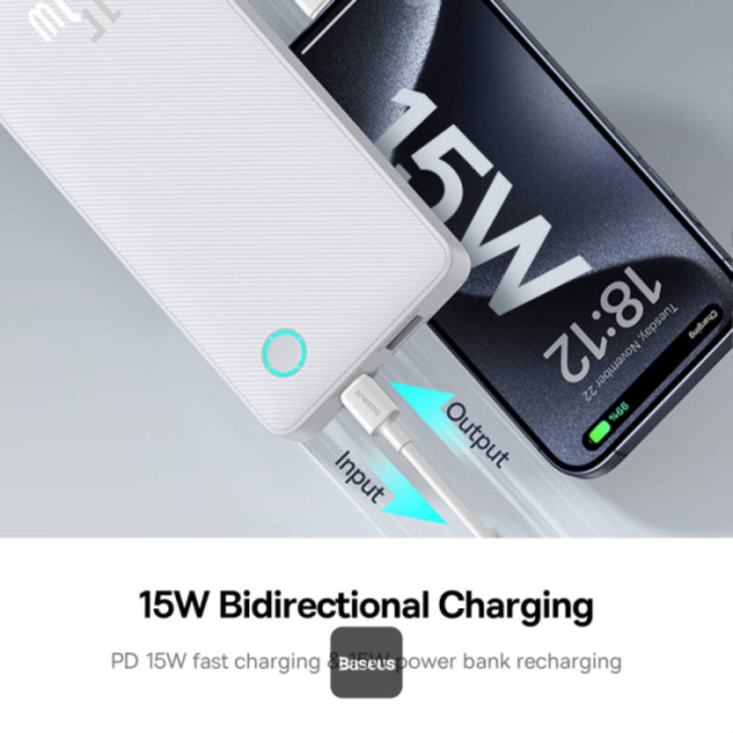 Baseus Airpow Lite 10000mAh Fast Charge Power Bank 15W With Type-C and USB-A Port