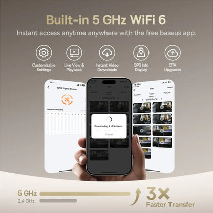 Baseus PrimeTrip VD1 Pro 4K Dash Cam – Solar Powered, STARVIS Night Vision, WiFi 6