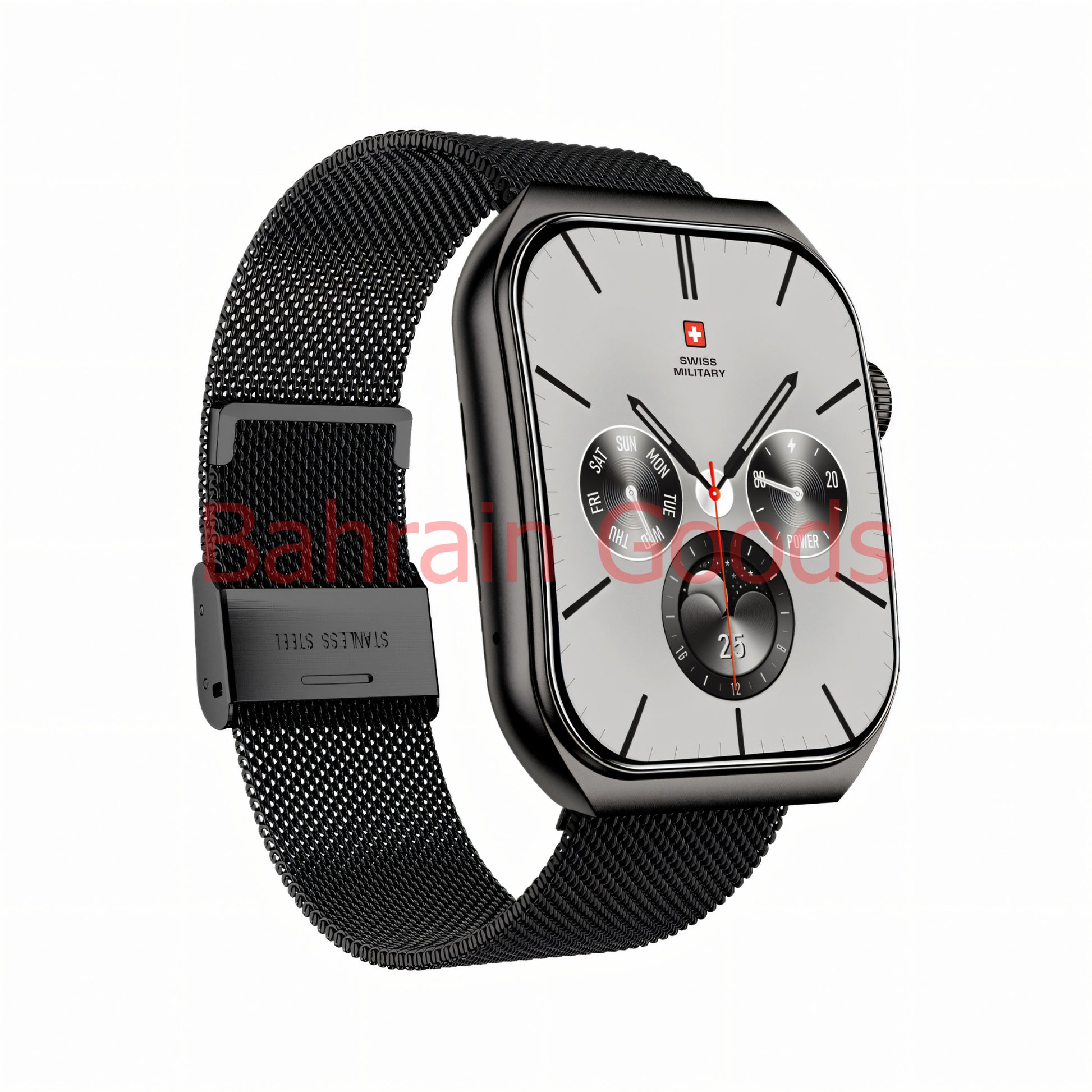 Swiss Military Smart Watch Alps 3 | Silver Stainless Steel and | Gun Metal Steel Strap Bahrain Goods