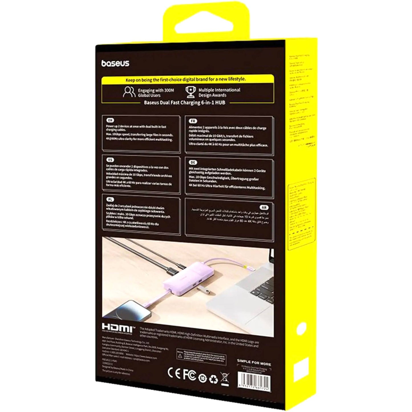 Baseus Dual Fast Charging 6-in-1 HUB