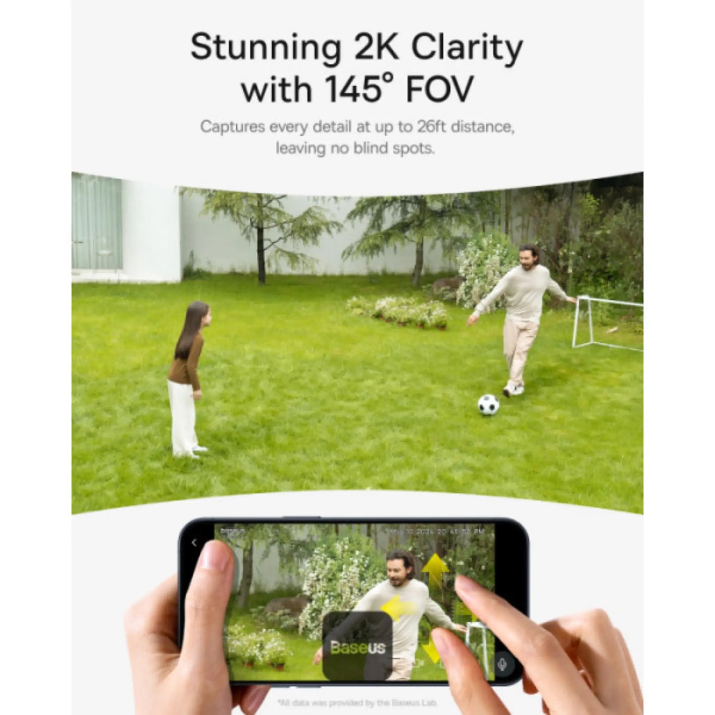 Baseus Security S1 Outdoor 2K Solar Security Camera – IP67 Waterproof, AI Detection