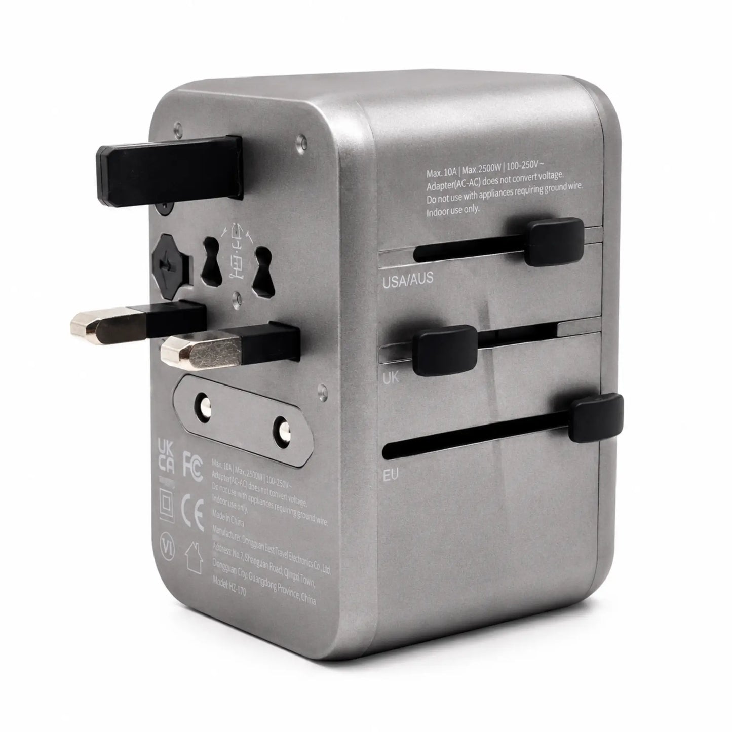 Hezire H-Adapt World PD65W GaN International Travel Adapter & Charger | Universal Travel Adapter | HEZ-TC-PD65W-INTL
