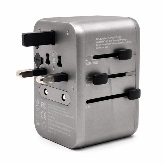 Hezire H-Adapt World PD65W GaN International Travel Adapter & Charger | Universal Travel Adapter | HEZ-TC-PD65W-INTL