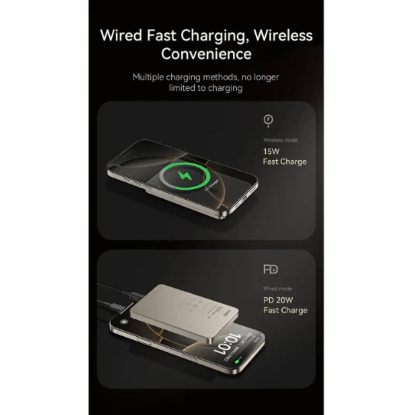 LANEX N36 5000mAh MagSafe Wireless Power Bank PD20W Ultra Thin Fast Charger