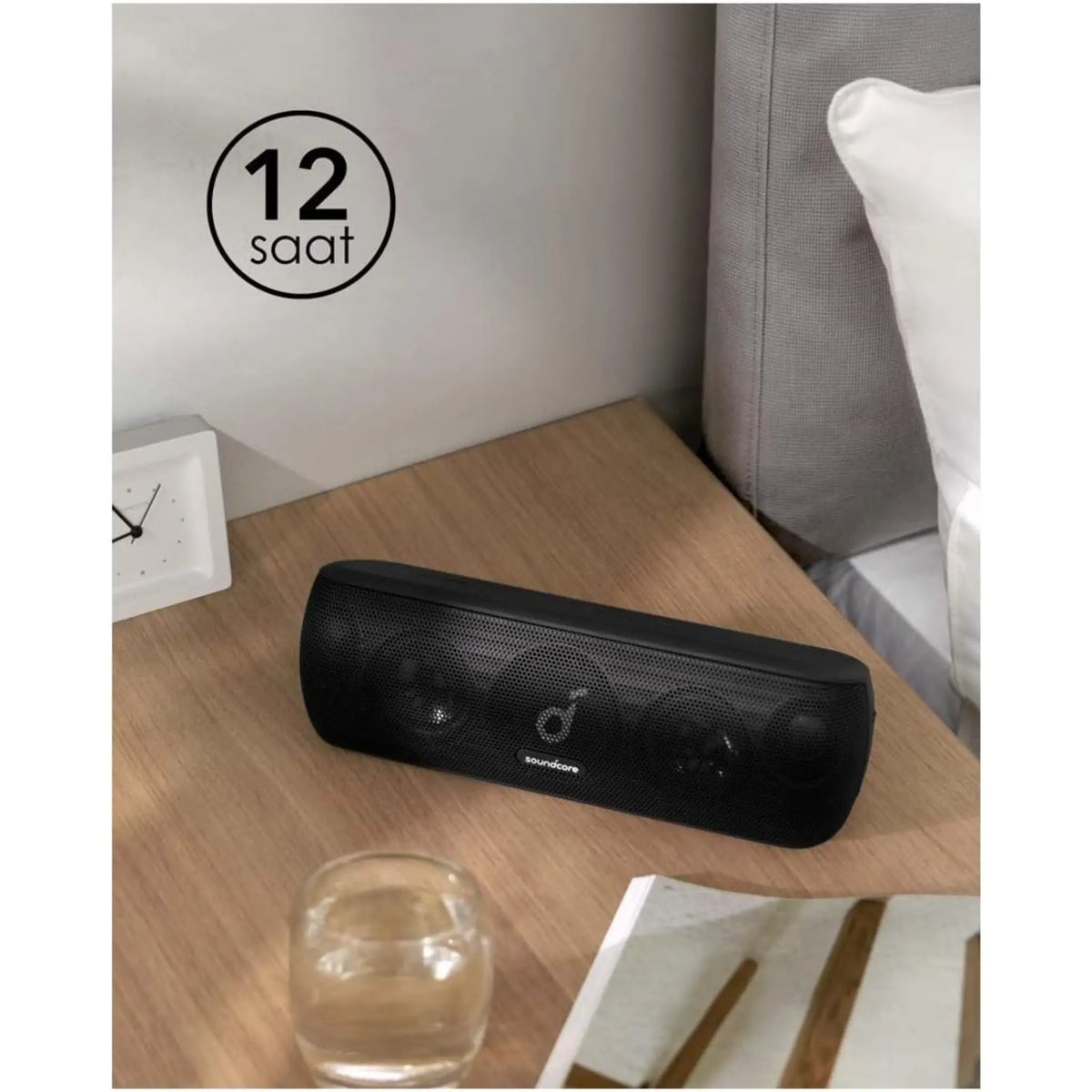 Soundcore Motion+ Bluetooth Speaker – 30W Hi-Res Audio, BassUp, EQ, 12 Uur Batterij, IPX7 Waterdicht, Zwart
