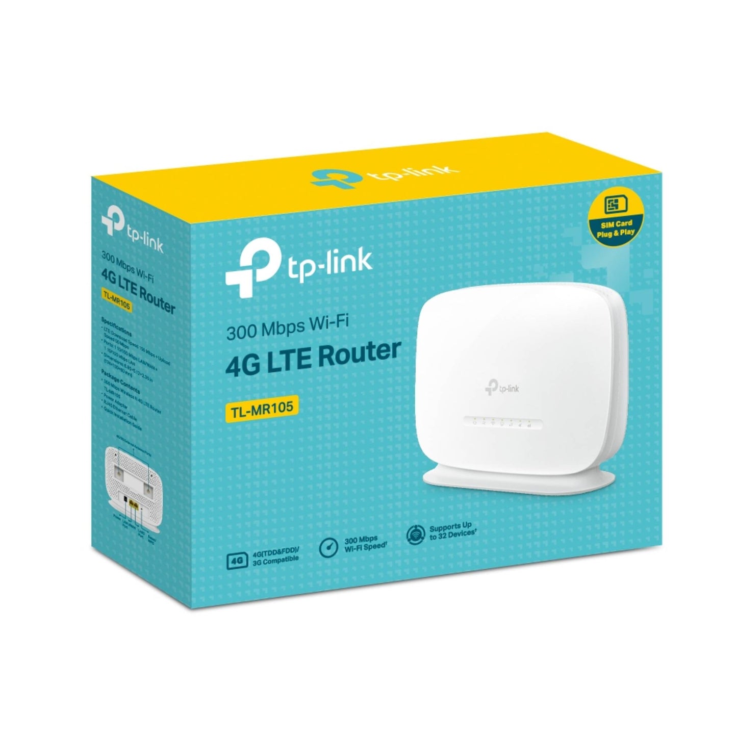 TP-Link TL-MR105 300Mbps 4G LTE Wireless N Router | SIM WiFi Router