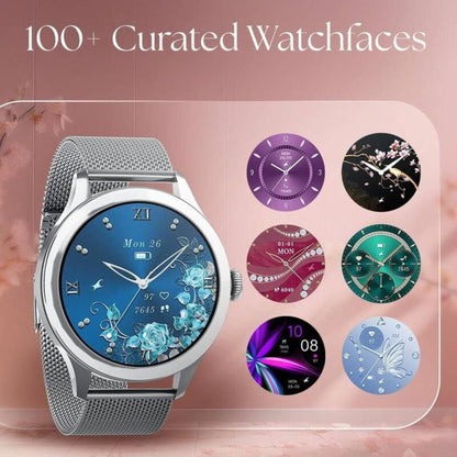 Fastrack Vybe Women’s Smart Watch | Rose Gold Metal body with a vibrant AMOLED round display