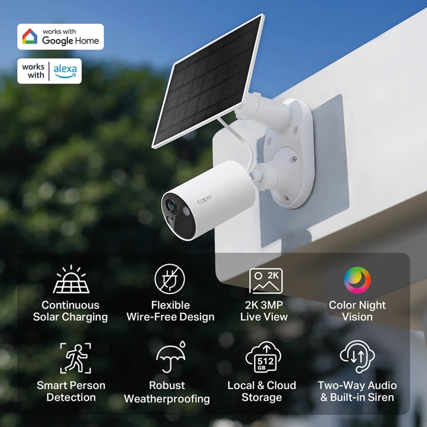 TP-Link TAPO C410 KIT SOLAR-POWERED Security Camera with Solar Panel