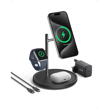 Anker MagGo 3-in-1 Wireless Charging Station | Fast Magnetic Charger