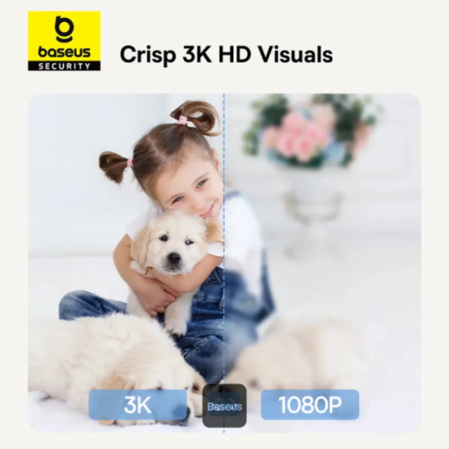 Baseus Security P1 Pro 3K Wi-Fi Indoor Camera | AI Detection & 360° Pan