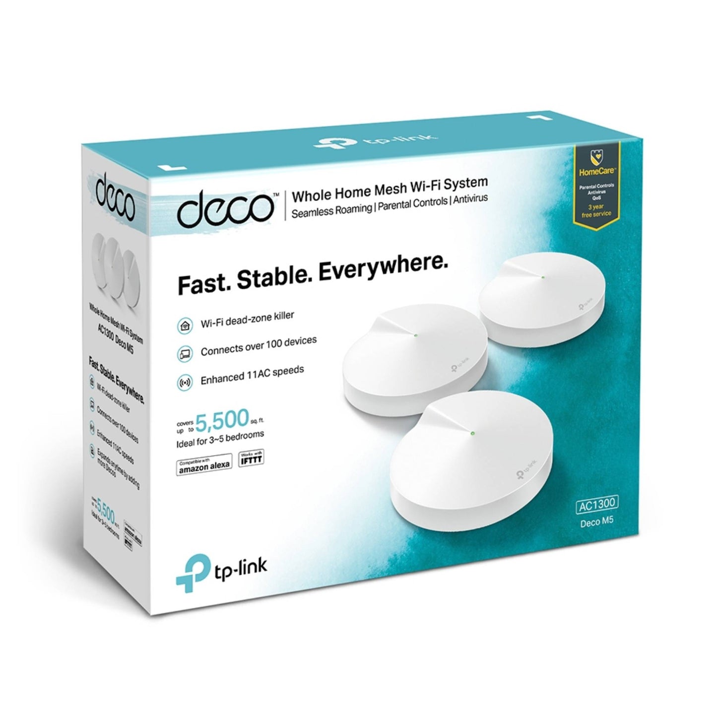 TP-Link Deco M5 AC1300 Whole Home Mesh Wi-Fi System | Seamless Coverage