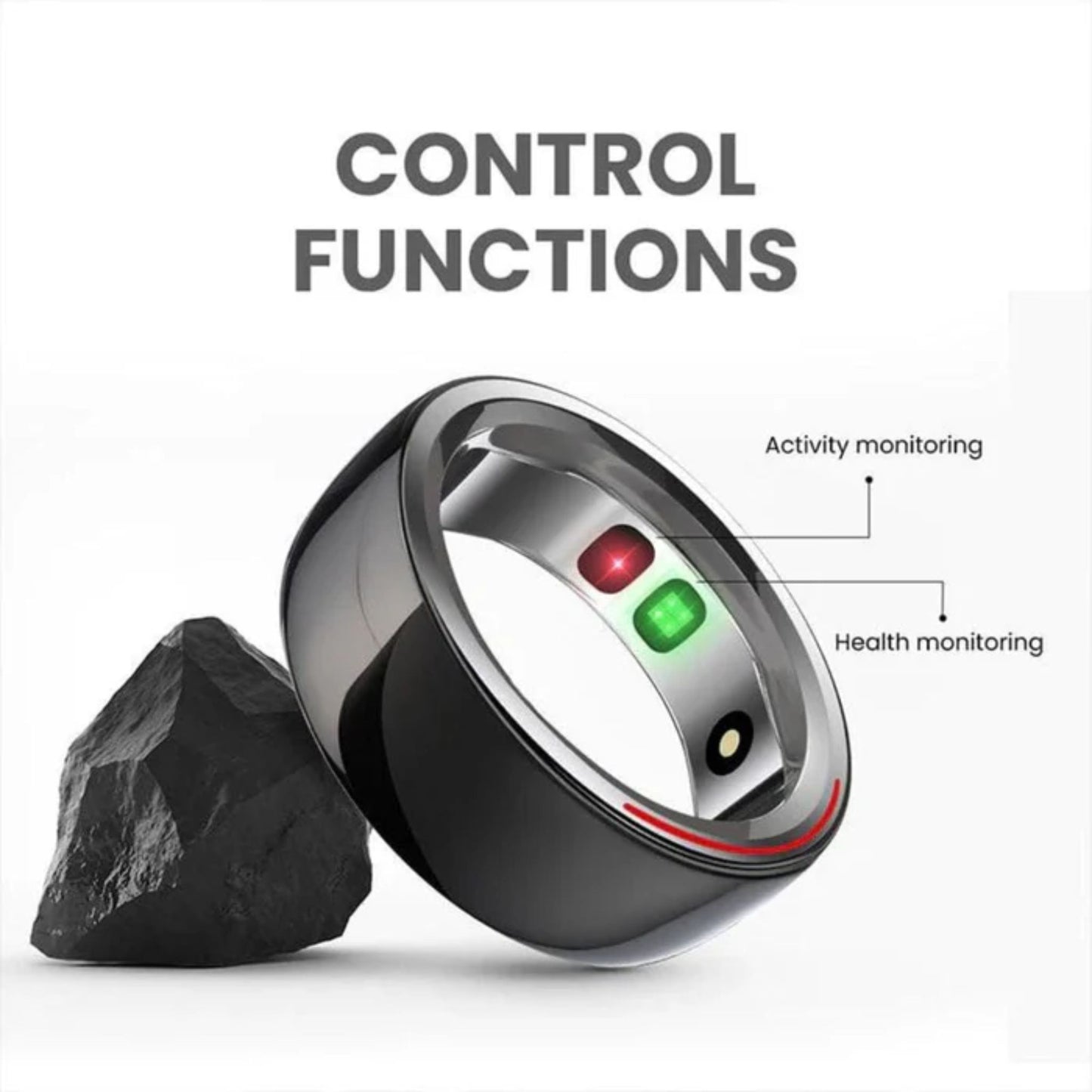 HiFuture Smart Ring with Nano Ceramic Design (Black)